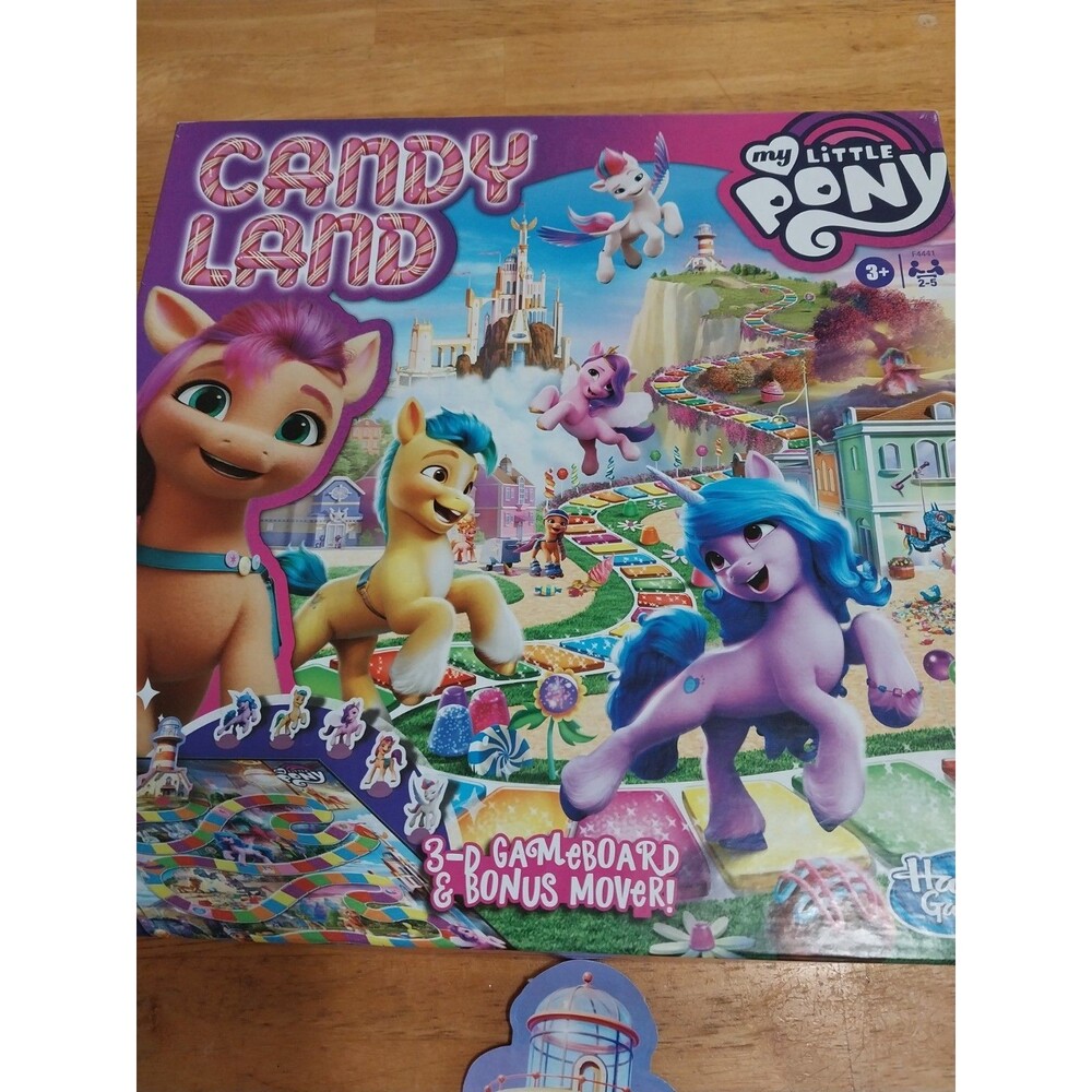 My Little Pony Candy Land Board Game 3-D Game Board & Bonus Mover